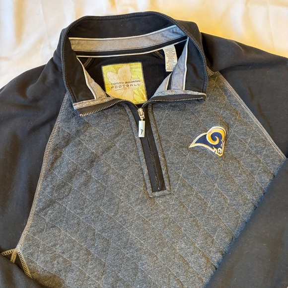 Tommy Bahama Los Angeles Rams Men’s Large 1/4-Zip Pullover Sweatshirt - Picture 2 of 9